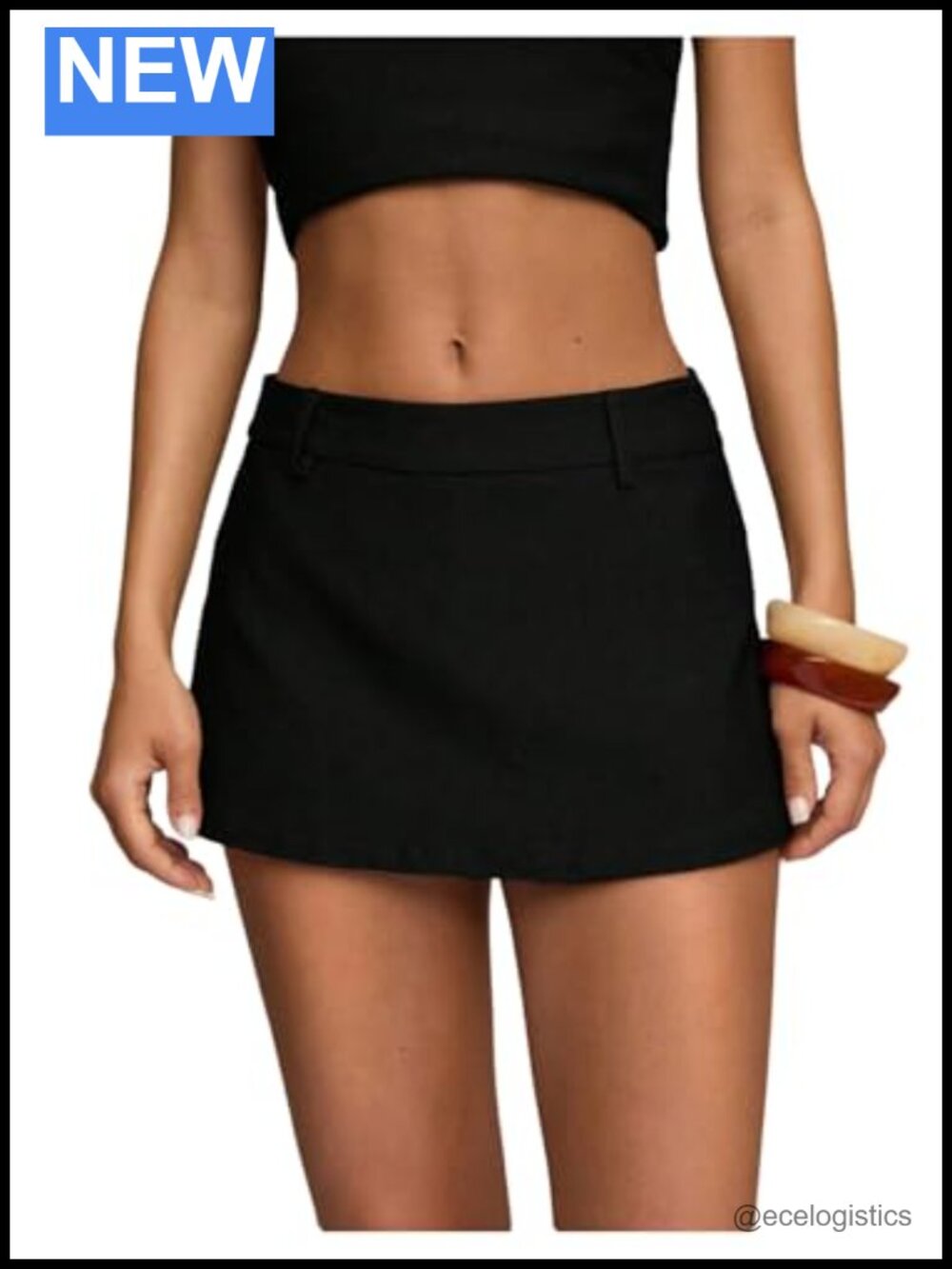 Y2K Low Waist Mini Skort Casual Micro Shorts Viscose Blend